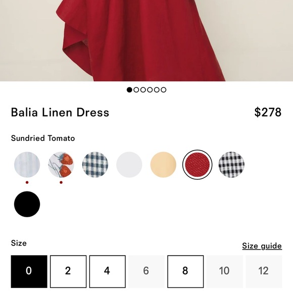 NWOT Reformation Balia Linen Midi / Maxi Dress in Sundried Tomato Red - Picture 6 of 14